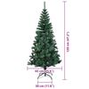 vidaXL Albero di Natale artificiale con luci integrate Verde 120 cm