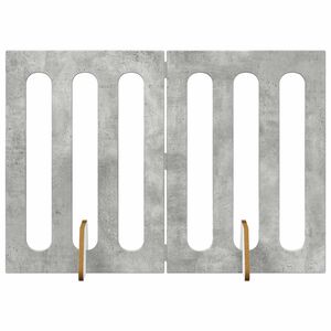 vidaXL Recinto pieghevole per animali 2 pcs Grigio Cemento