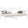 vidaXL Struttura per letto di giorno Bianco 90 x 190 cm Acciaio