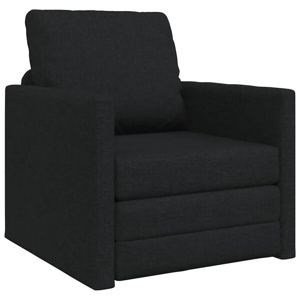 vidaXL Divano letto Nero 74 x 77 x 81 cm Tessuto