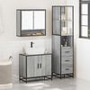 vidaXL Set Mobili da Bagno 3 pz Grigio Sonoma in Legno Multistrato