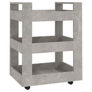 vidaXL Carrello da Cucina Grigio cemento 60x45x80 cm Legno Multistrato