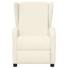 vidaXL Poltrona Wing Back Massaggiante Crema in Similpelle