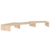 vidaXL Supporto per Monitor 80x24x10,5 cm in Legno Massello di Pino