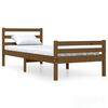 vidaXL Giroletto Marrone Ambra in Legno Massello 90x190 cm Single