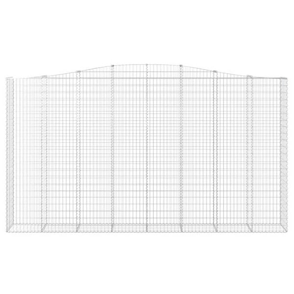 vidaXL Cesti Gabbioni ad Arco 6 pz 400x50x220/240 cm Ferro Zincato