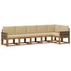 vidaXL Set di divani da esterno 6 pcs Naturale e Beige Poliestere