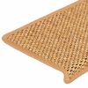 vidaXL Tappeti Adesivi Scale Aspetto Sisal 30 pz 65x21x4 cm Arancio