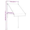 vidaXL Tenda da Sole Retrattile Manuale 150 cm Crema