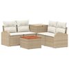vidaXL Set di divani 6 pz Beige e Bianco Crema