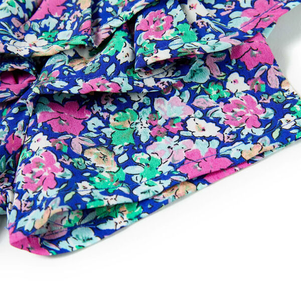 Abito da Bambina con Maniche a Volant Blu Cobalto 116