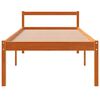 vidaXL Letto per Anziani Marrone Cera 90x190 cm Legno Massello di Pino
