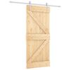 vidaXL Porta scorrevole Naturale e Bianco 90 x 210 cm