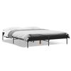 vidaXL Giroletto Nero 150x200 cm in Legno Multistrato e Metallo