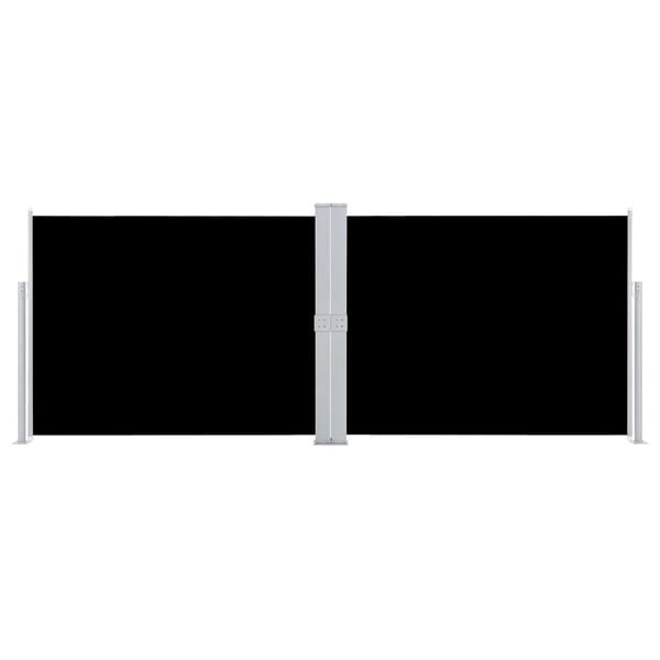 vidaXL Tenda da Sole Laterale Retrattile Nera 140x1000 cm