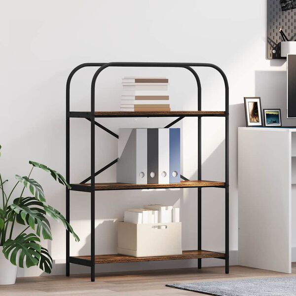 vidaXL Libreria Rovere fum&eacute; 80 x 30 x 109 cm Legno multistrato