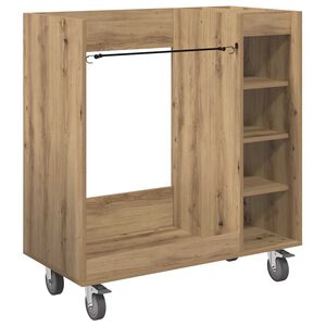 vidaXL Armadio per Golf con ruota Rovere artigianale 90 x 45 x 98 cm
