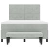 vidaXL Letto a molle con materasso Grigio chiaro 160 x 200 cm Velluto