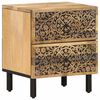 vidaXL Comodino 40x33x46 cm in Legno Massello di Mango