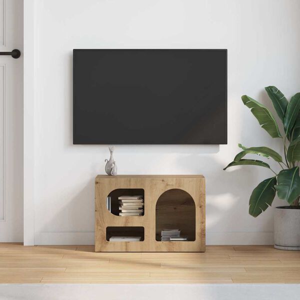 vidaXL Mobile TV Rovere artigianale 60 x 35 x 40 cm Legno multistrato