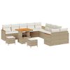 vidaXL Set Divano da Giardino 13 pcs Beige polyrattan