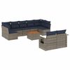 vidaXL Set Divani da Giardino 10 pz con Cuscini Grigio in Polyrattan