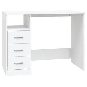 vidaXL Scrivania con Cassetti Bianca 102x50x76 cm in Legno Multistrato