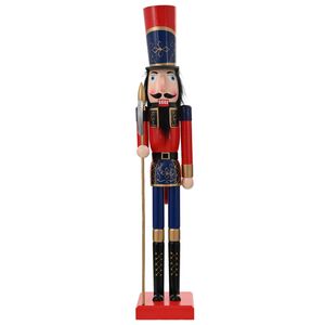 vidaXL Schiaccianoci di Natale TURKU Rosso e nero 91 cm