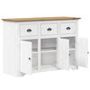 vidaXL Credenza BODO 115,5x44x80 cm Legno Massello Pino Bianco Marrone