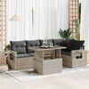 vidaXL Set Divano da Giardino 6pz con Cuscini Grigio Chiaro Polyrattan