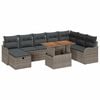 vidaXL Set Divano da Giardino 9 pz Grigio polyrattan