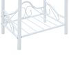 vidaXL Comodini Set 2 pz Acciaio e Vetro Temperato 45x30,5x60cm Bianco