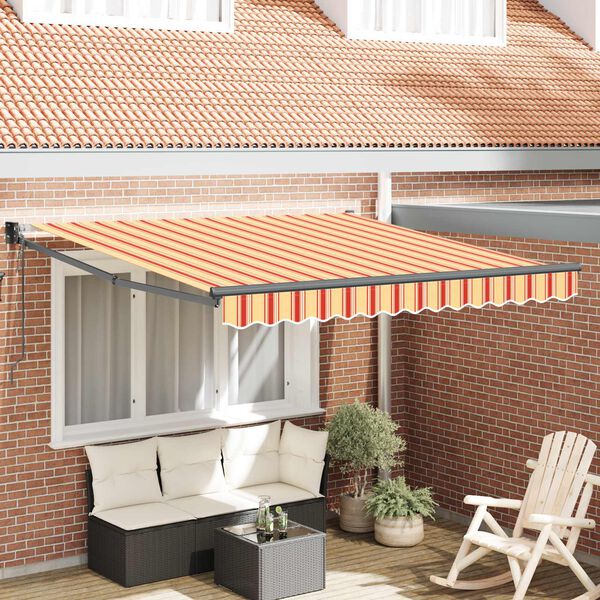 vidaXL Tenda Retrattile Giallo e Arancione 300 x 250 cm