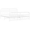 vidaXL Giroletto con Testiera e Pediera Metallo Bianco 200x200 cm
