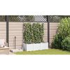 vidaXL Vaso da giardino 3 pcs Bianco 120 x 40 x 143 cm Acciaio