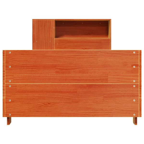 vidaXL Giroletto senza Materasso Marrone Cera 100x200 cm Legno di Pino