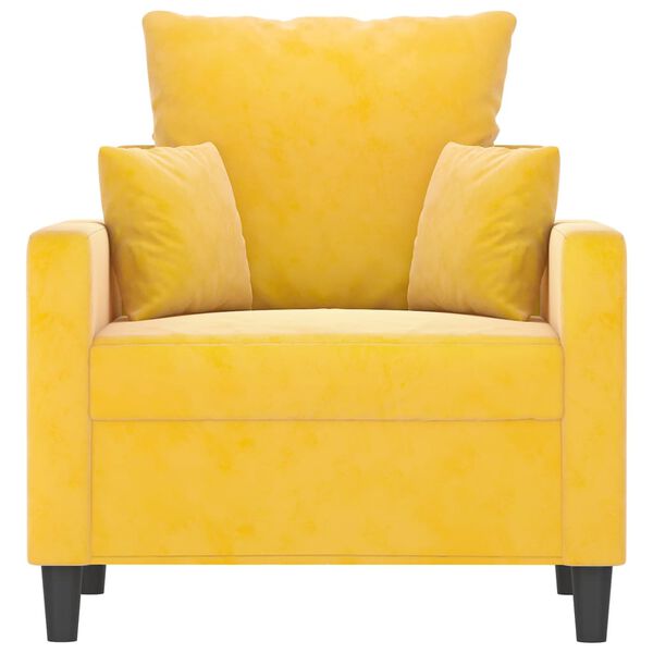 vidaXL Poltrona Giallo 60 cm Velluto
