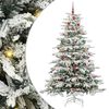 vidaXL Albero di Natale Artificiale con Rami Pieghevoli Bianco 210 cm