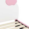 vidaXL Struttura letto bambini con testata Rosa 80 x 160 cm PU