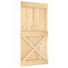 vidaXL Porta Scorrevole con Set Hardware 100x210cm Legno Massello Pino