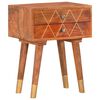 vidaXL Comodino 40x30x58 cm in Legno Massello di Mango