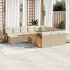 vidaXL Set Divano da Giardino 13 pz con Cuscini Beige in Polyrattan