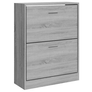 vidaXL Scarpiera Grigio Sonoma 63x24x81 cm in Legno Multistrato