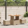 vidaXL Set da Pranzo per Giardino Beige polyrattan