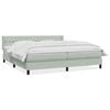 vidaXL Giroletto a Molle con Materasso Grigio Chiaro 200x220cm Velluto
