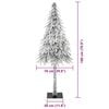 vidaXL Albero di Natale con 300 LED Bianco 180 cm PE e Acciaio