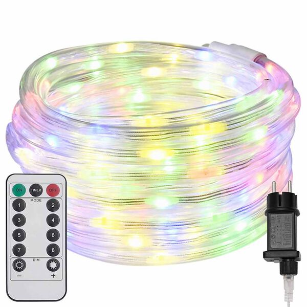 vidaXL Luce a corda con 1200 LED Multicolore 50 m PVC