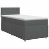 vidaXL Letto box spring con materasso Grigio Scuro 90 x 190 cm Tessuto