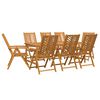 vidaXL Set da Pranzo per Giardino 9 pz Marrone