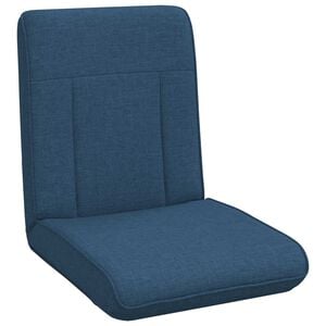 vidaXL Sedia a pavimento regolabile Blu Tessuto